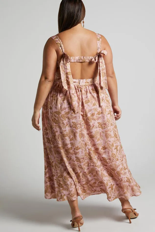 Amalie The Label 8211 Kai Double Tie Back Midi Dress In Vahala Print Women Showpo Curve Clothes Amalie The Label 8211 Kai Double Tie Back Midi Dress In Vahala Print Women Showpo Curve Clothes