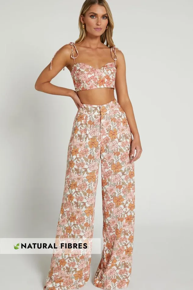 Amalie The Label 8211 Lorete Linen Blend High Rise Wide Leg Pants In Wildflower Floral Women Showpo Curve Clothes Amalie The Label 8211 Lorete Linen Blend High Rise Wide Leg Pants In Wildflower Floral Women Showpo Curve Clothes