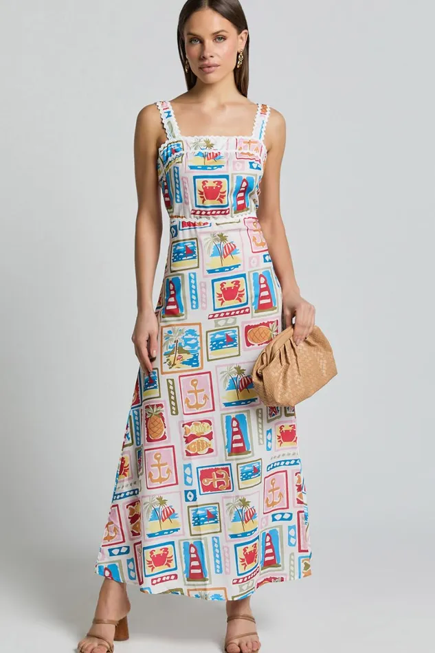 Anabelle Maxi Dress 8211 Fit And Flare Scallop Trim Detail Maxi Dress In Multi Women Showpo Dresses Anabelle Maxi Dress 8211 Fit And Flare Scallop Trim Detail Maxi Dress In Multi Women Showpo Dresses