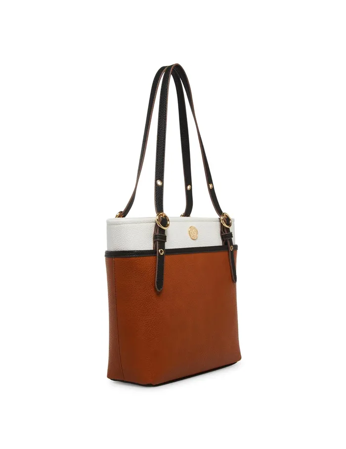 Anne Klein Colorblock AK Perfect Tote Bag Ginger Biscuit Women Handbags