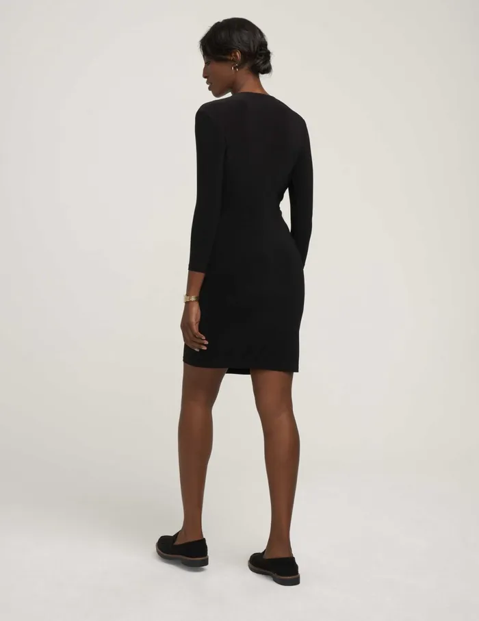 Anne Klein Faux Wrap Dress Anne Black Women Clothing