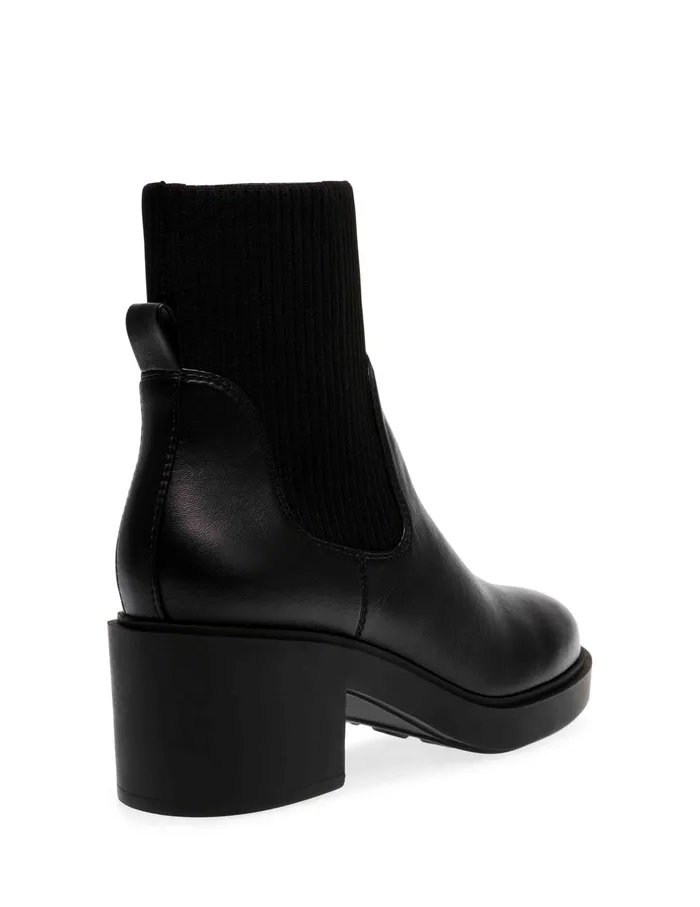 Anne Klein Fenley Bootie Black Smooth Pu Women Shoes