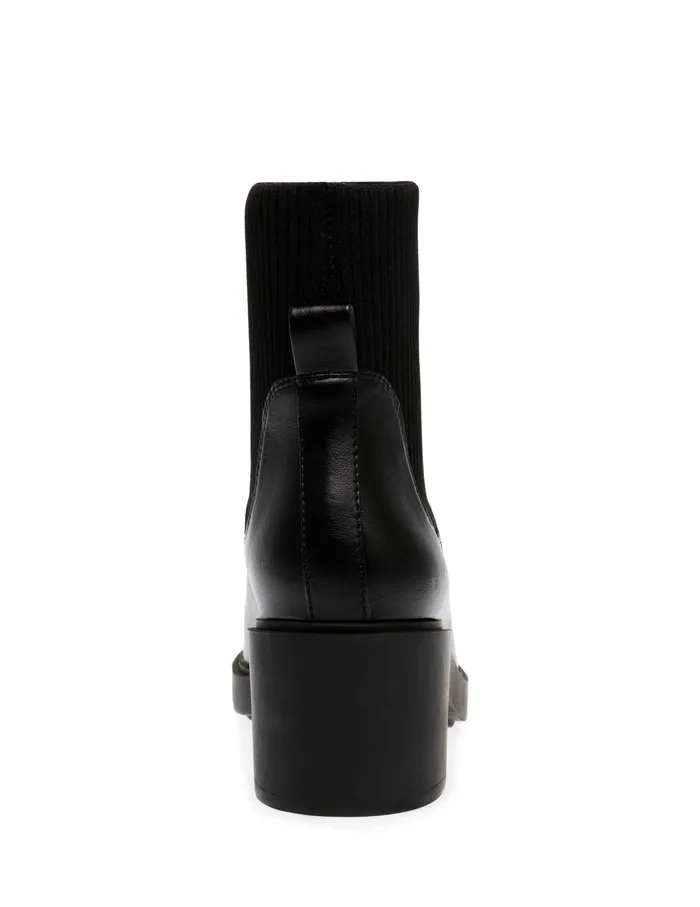 Anne Klein Fenley Bootie Black Smooth Pu Women Shoes