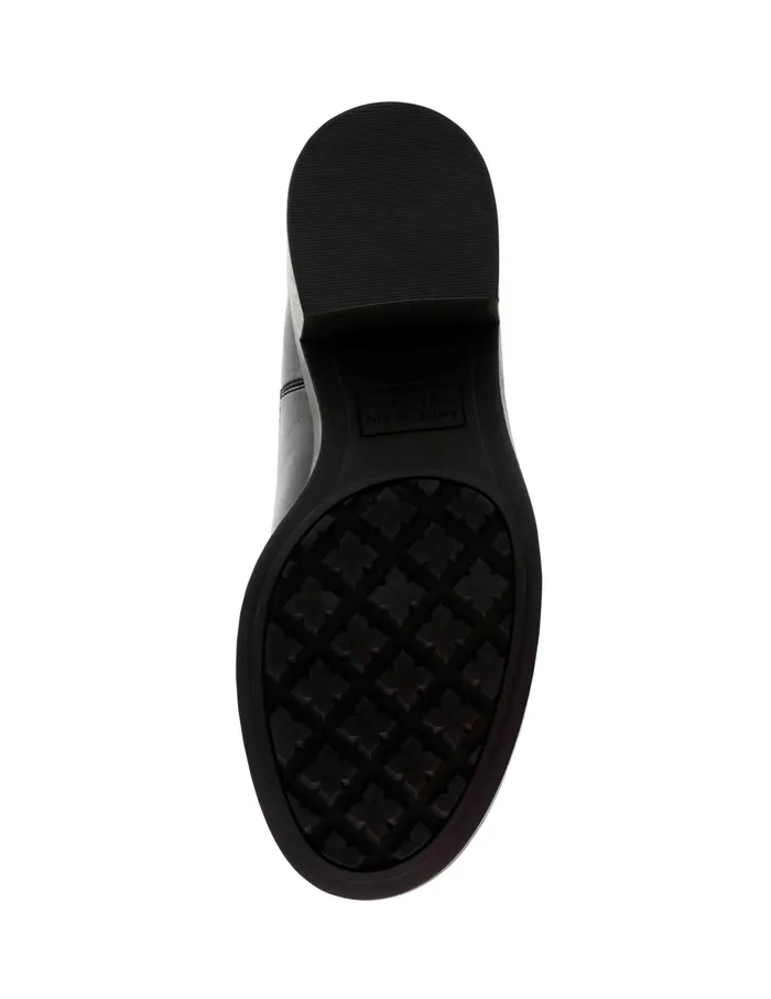 Anne Klein Fenley Bootie Black Smooth Pu Women Shoes