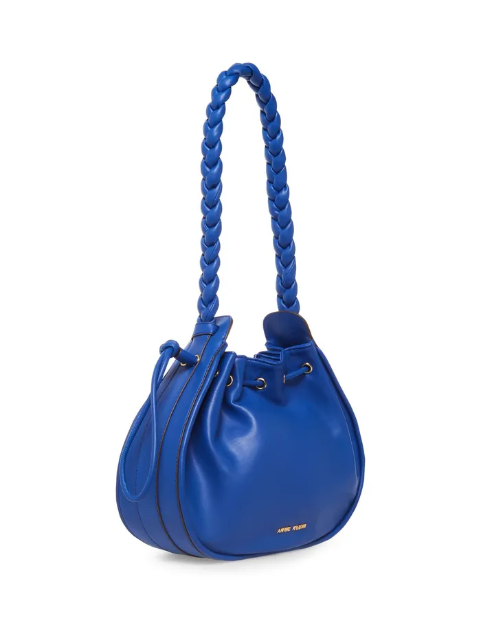 Anne Klein Hobo Bag With Braided Strap Lazuli Blue Women Handbags