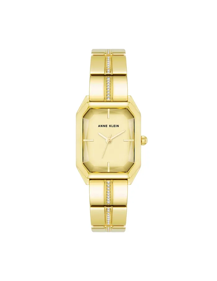 Anne Klein Iconic Octagonal Crystal Bracelet Watch Goldtone Women Watches 038 Jewelry