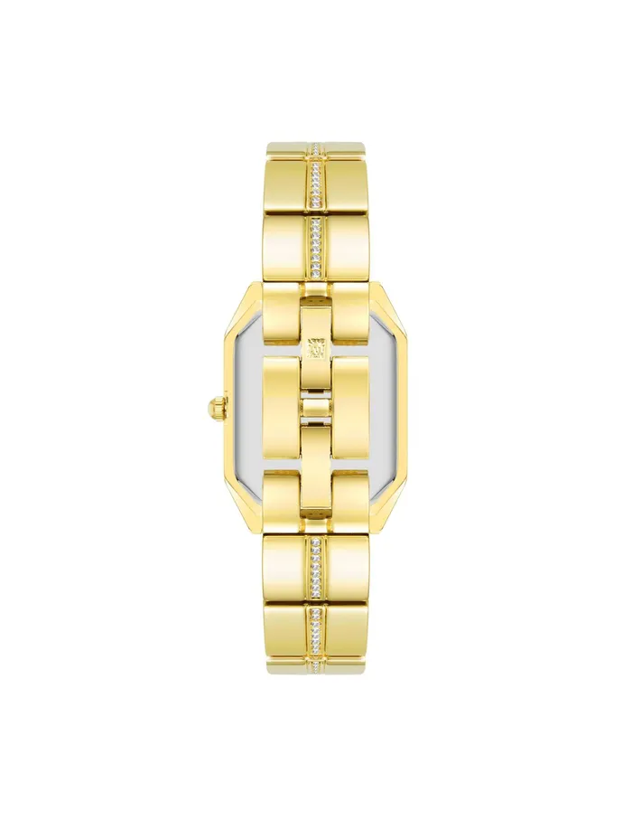 Anne Klein Iconic Octagonal Crystal Bracelet Watch Goldtone Women Watches 038 Jewelry