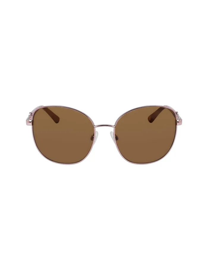 Anne Klein Metal Round Leo Sunglasses Rose Gold Women Accessories