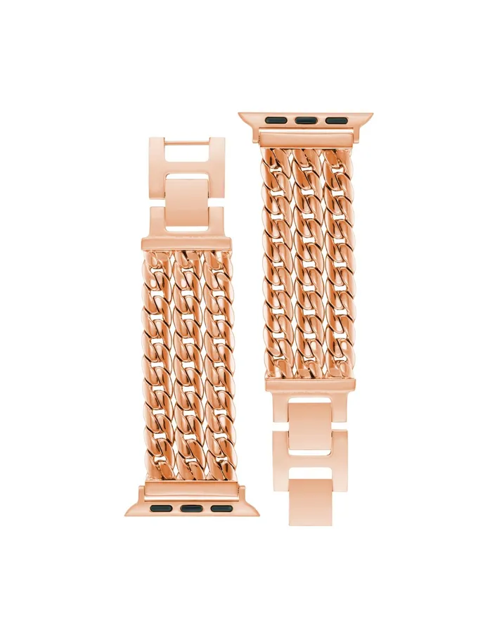 Anne Klein Multi Chain Link Band For Apple Watch Rose Goldtone Women Watches 038 Jewelry