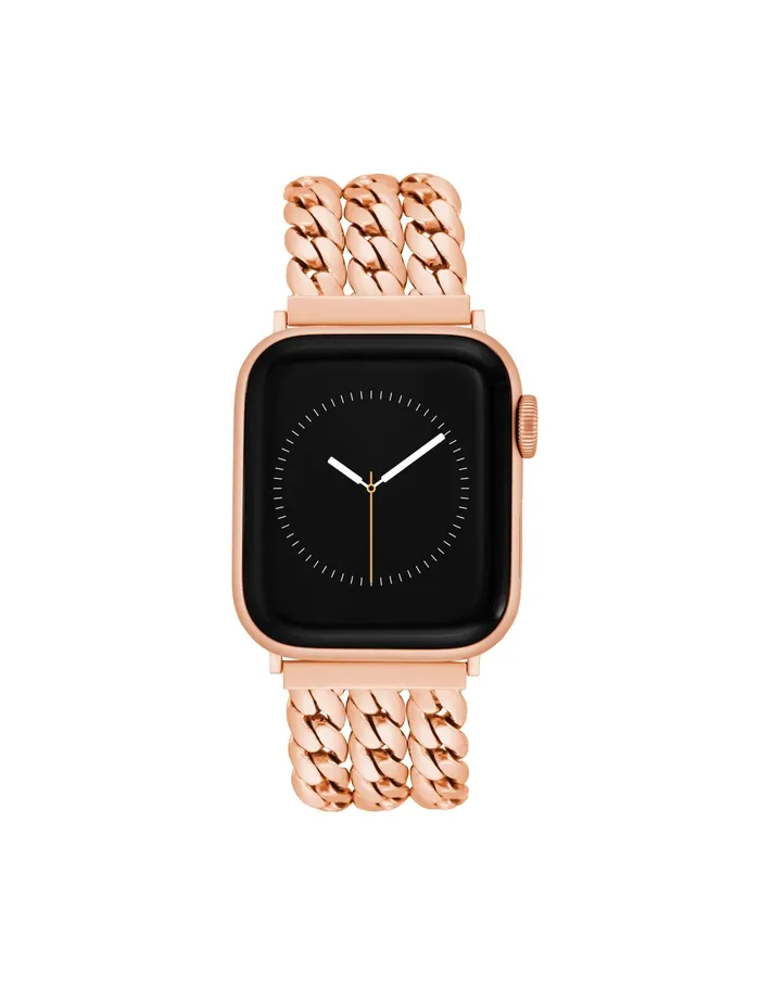 Anne Klein Multi Chain Link Band For Apple Watch Rose Goldtone Women Watches 038 Jewelry