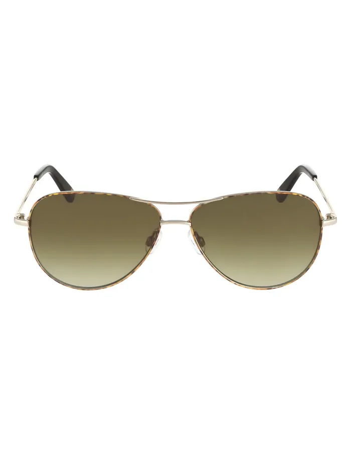 Anne Klein Petite Aviator Sunglasses Gold Women Accessories