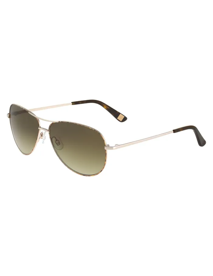 Anne Klein Petite Aviator Sunglasses Gold Women Accessories