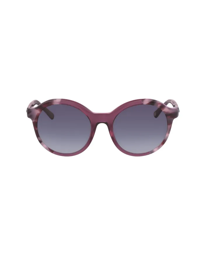 Anne Klein Plum Round Frame Sunglasses Plum Women Accessories