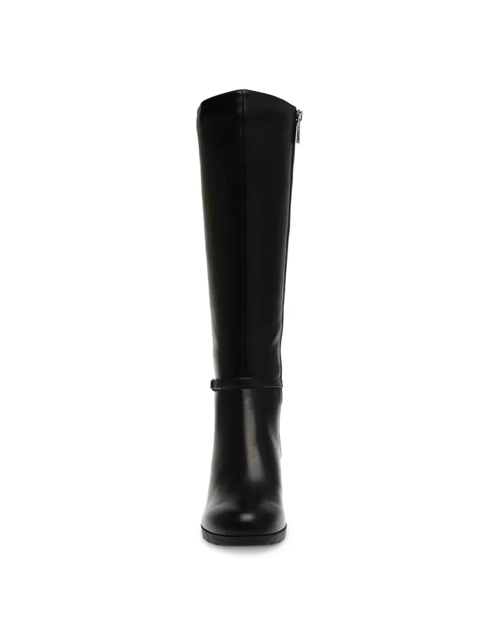 Anne Klein Rya Tall Boot Black Smooth Women Shoes