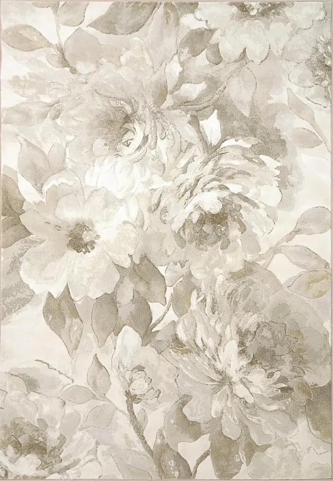Anne Klein The Illusions Contemporary Floral Rug Collection Beige Women Home