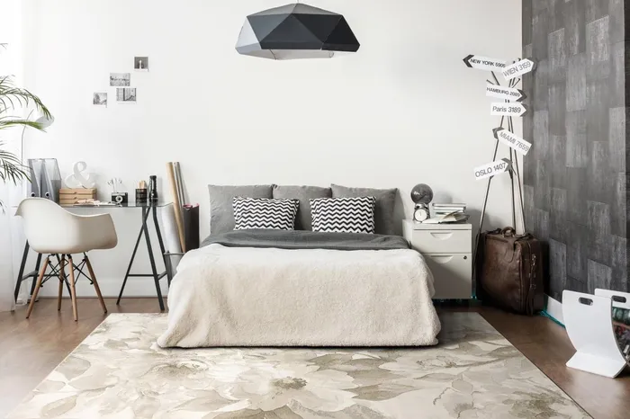 Anne Klein The Illusions Contemporary Floral Rug Collection Beige Women Home