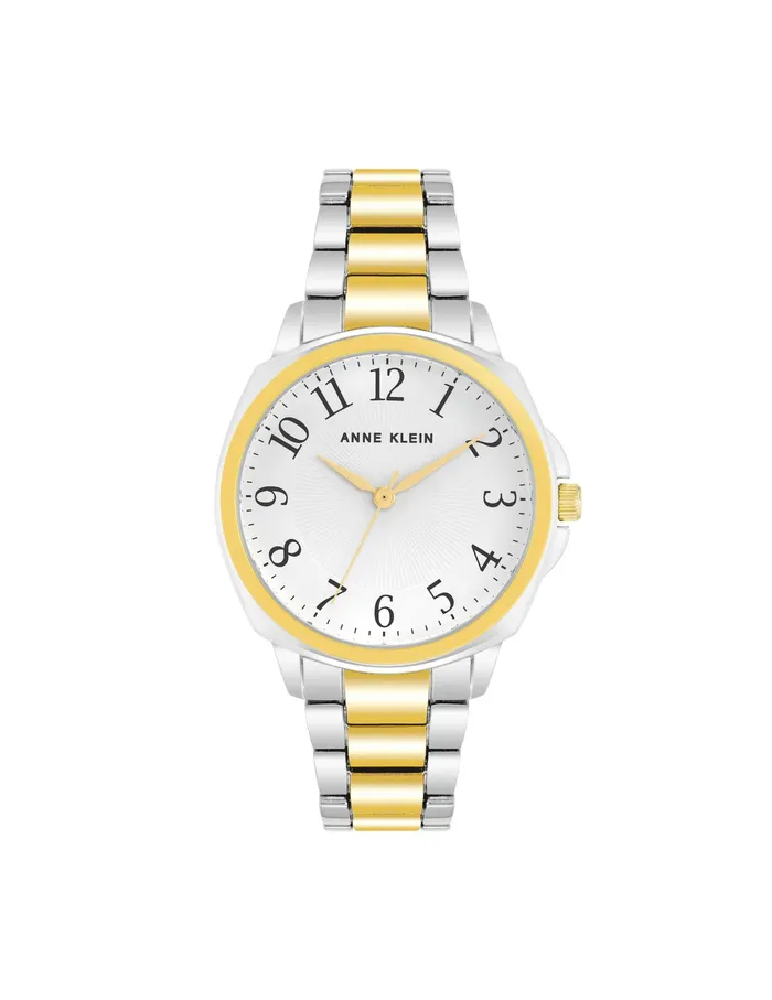 Anne Klein TwoTone Cushion Bracelet Watch Silvertone Women Watches 038 Jewelry