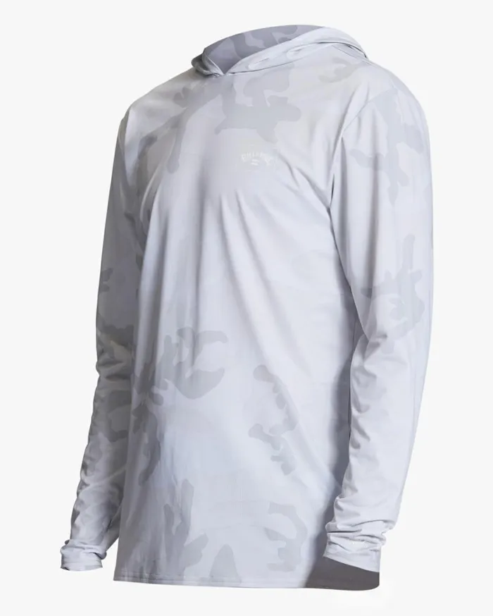 Arch Mesh Hooded UPF 50 Long Sleeve Rashguard White Camo Men Billabong Shorts