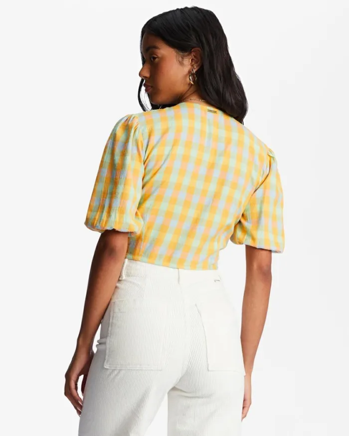 As You Wish TieFront Top Multi Women Billabong Tops