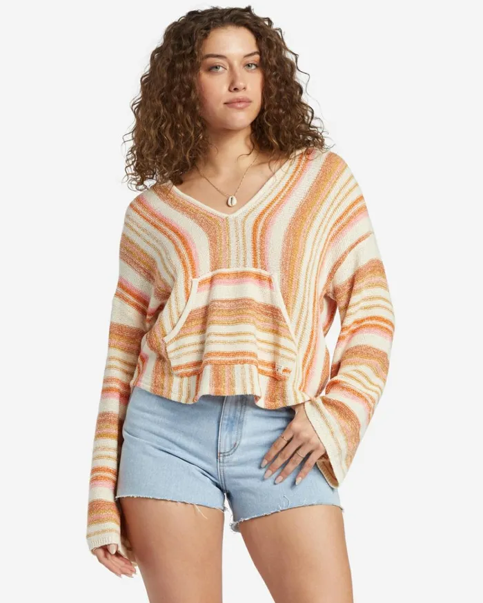 Baja Beach Hooded Sweater Dried Mango Women Billabong Sweaters