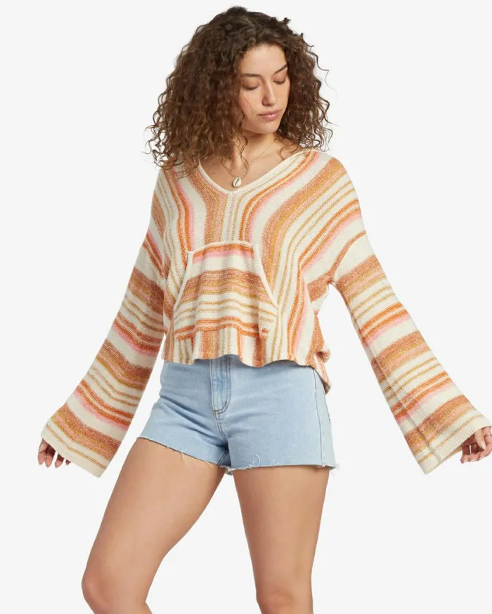 Baja Beach Hooded Sweater Dried Mango Women Billabong Sweaters