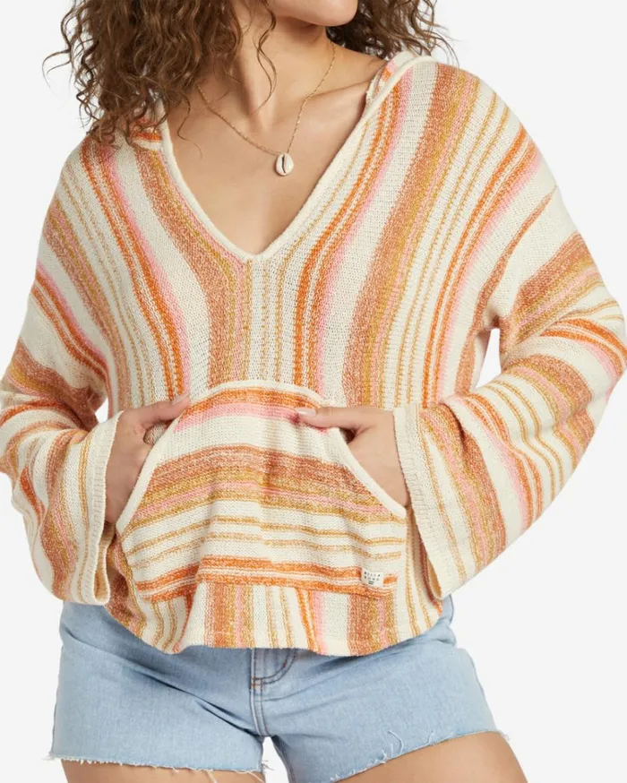 Baja Beach Hooded Sweater Dried Mango Women Billabong Sweaters