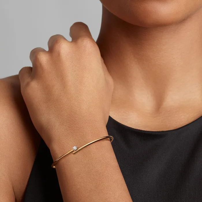 Bangles Women Pandora Online Nova 14k Gold Labgrown Diamond Open Bangle Gold