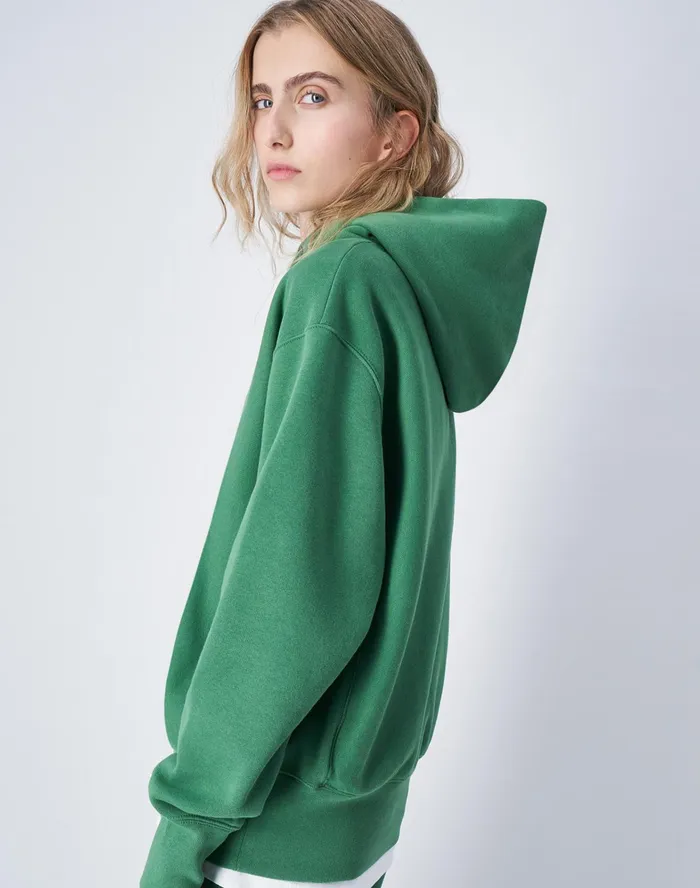 Beams Boy Reverse Weave Hoodie C Logo Kelly Green Women Champion Hoodies and Sweatshirts