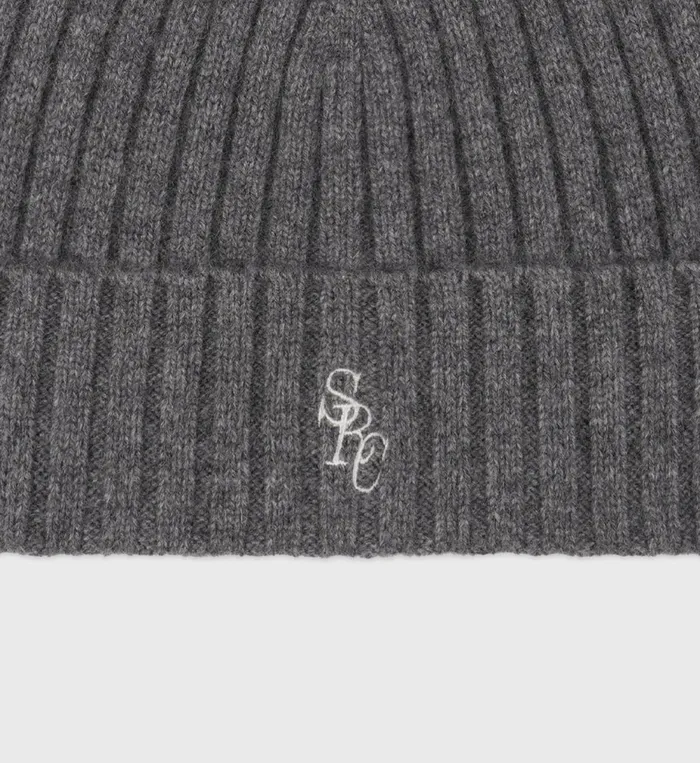 Beanies and Scarves Women Sporty and Rich SRC Cashmere Beanie 8211 GrayWhite