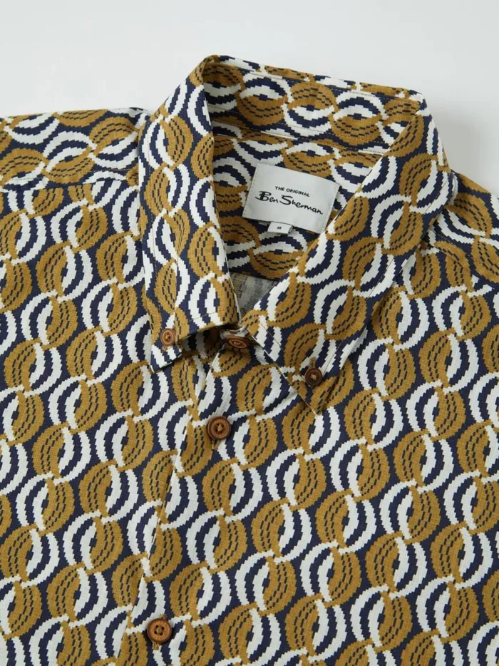 Ben Sherman Archive Print Shirts Men Optical Print ShortSleeve Shirt Ben Sherman Archive Print Shirts Men Optical Print ShortSleeve Shirt