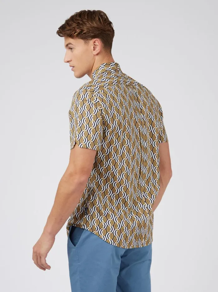 Ben Sherman Archive Print Shirts Men Optical Print ShortSleeve Shirt Ben Sherman Archive Print Shirts Men Optical Print ShortSleeve Shirt