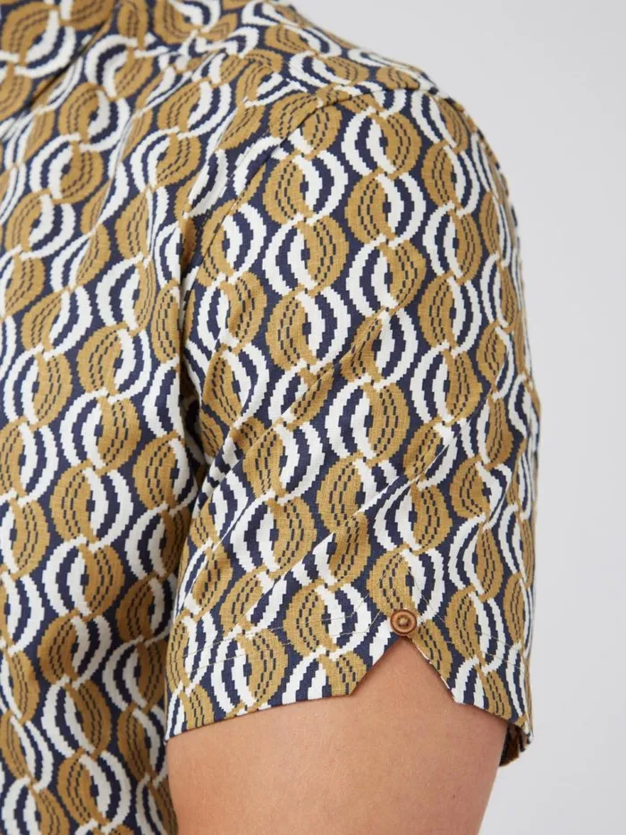 Ben Sherman Archive Print Shirts Men Optical Print ShortSleeve Shirt Ben Sherman Archive Print Shirts Men Optical Print ShortSleeve Shirt