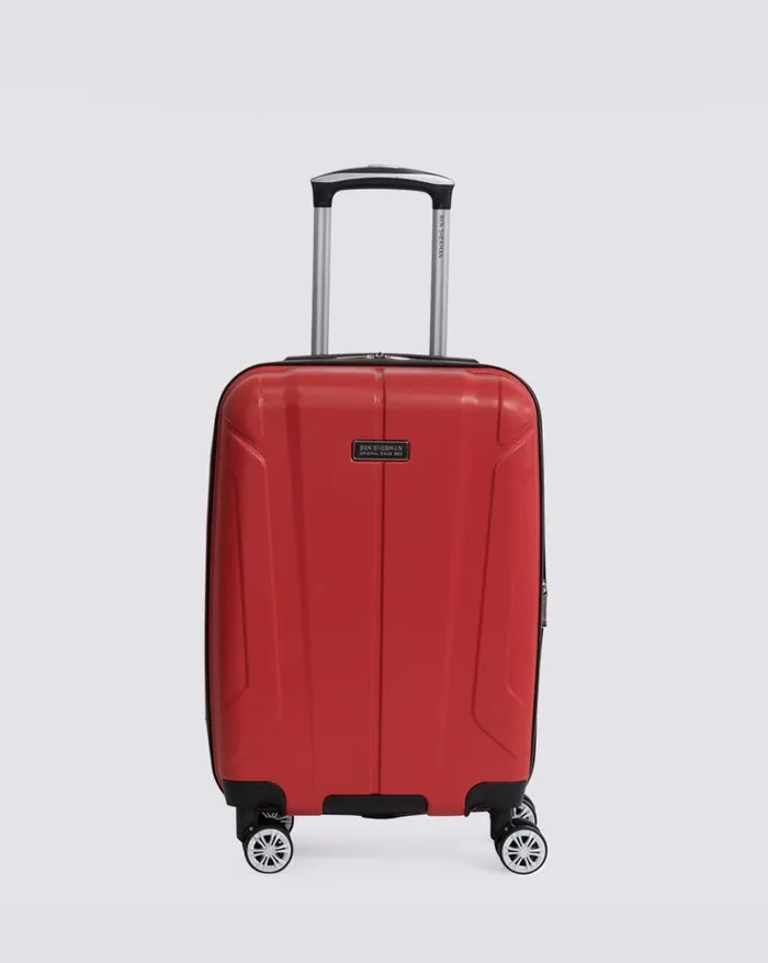 Ben Sherman Bags and Luggage Men Derby Hardside Carry On Luggage 8211 Lipstick Red