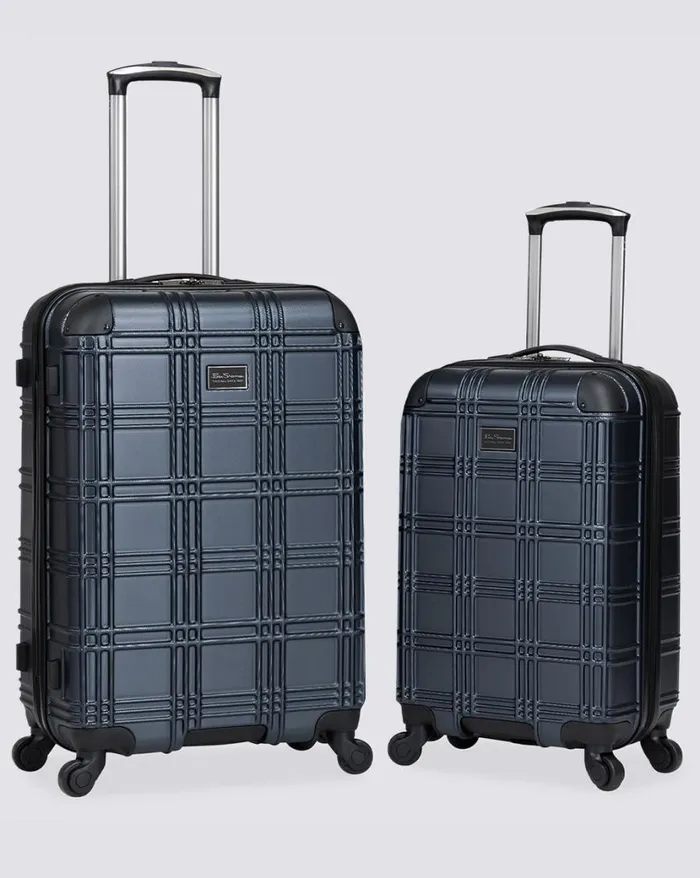 Ben Sherman Bags and Luggage Men Nottingham Hardside 2 Piece Luggage Set 8211 Naval