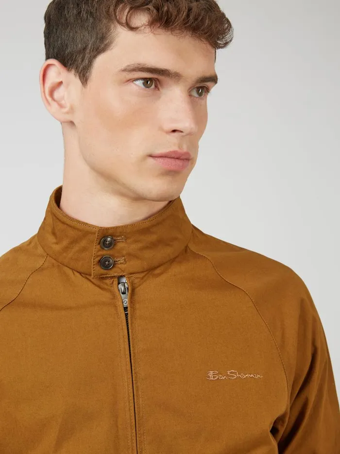 Ben Sherman Harrington Jackets Men Signature Harrington Jacket 8211 Bronze