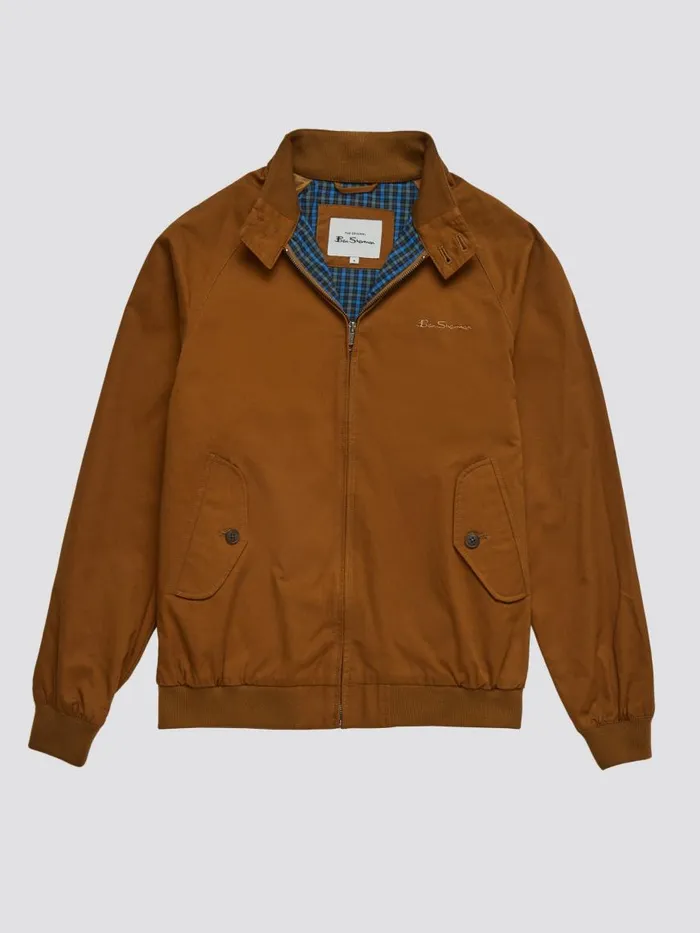 Ben Sherman Harrington Jackets Men Signature Harrington Jacket 8211 Bronze