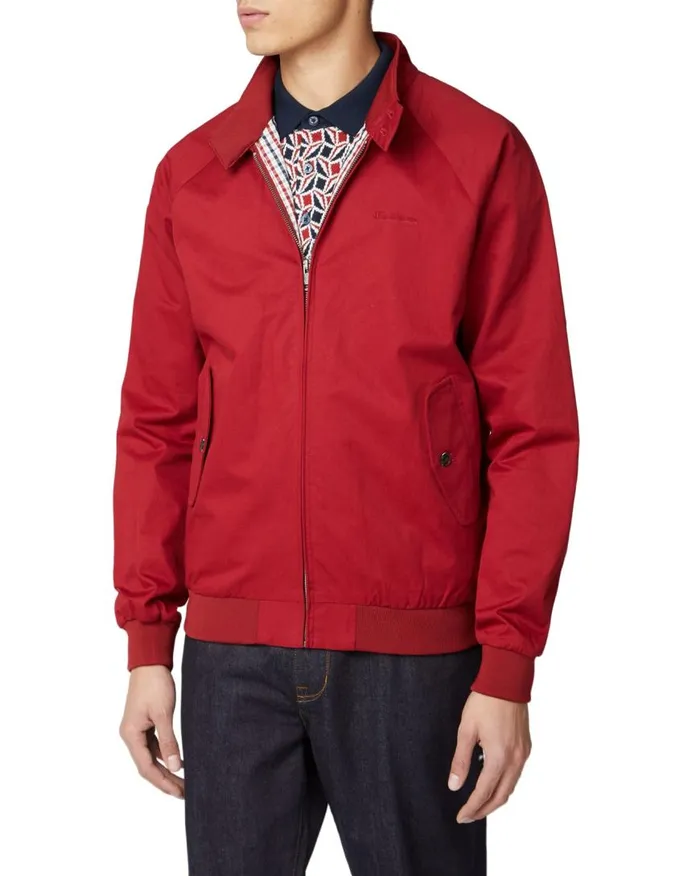 Ben Sherman Harrington Jackets Men Signature Harrington Jacket 8211 Red