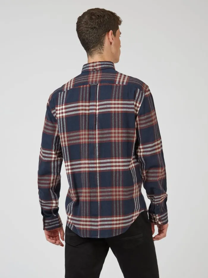 Ben Sherman Heritage Check Shirts Men Oversized Brushed Check LongSleeve Shirt Ben Sherman Heritage Check Shirts Men Oversized Brushed Check LongSleeve Shirt