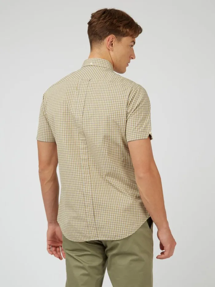 Ben Sherman Heritage Check Shirts Men Signature Gingham ShortSleeve Shirt 8211 Stone Ben Sherman Heritage Check Shirts Men Signature Gingham ShortSleeve Shirt 8211 Stone
