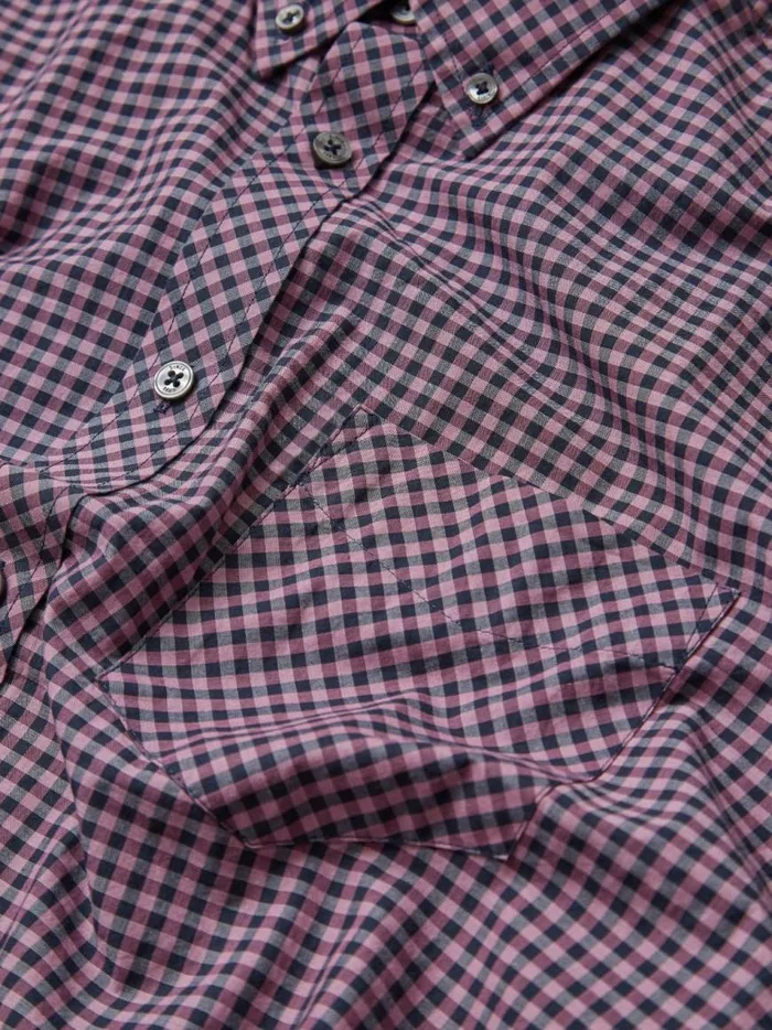 Ben Sherman Heritage Check Shirts Men Signature LongSleeve Gingham Shirt 8211 Violet
