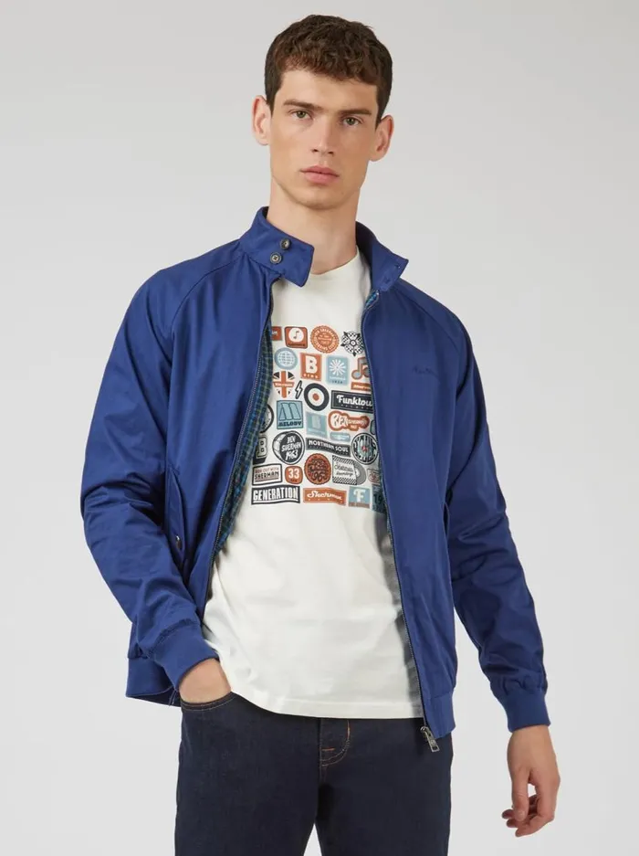 Ben Sherman Jackets and Outerwear Men Signature Harrington Jacket 8211 Royal