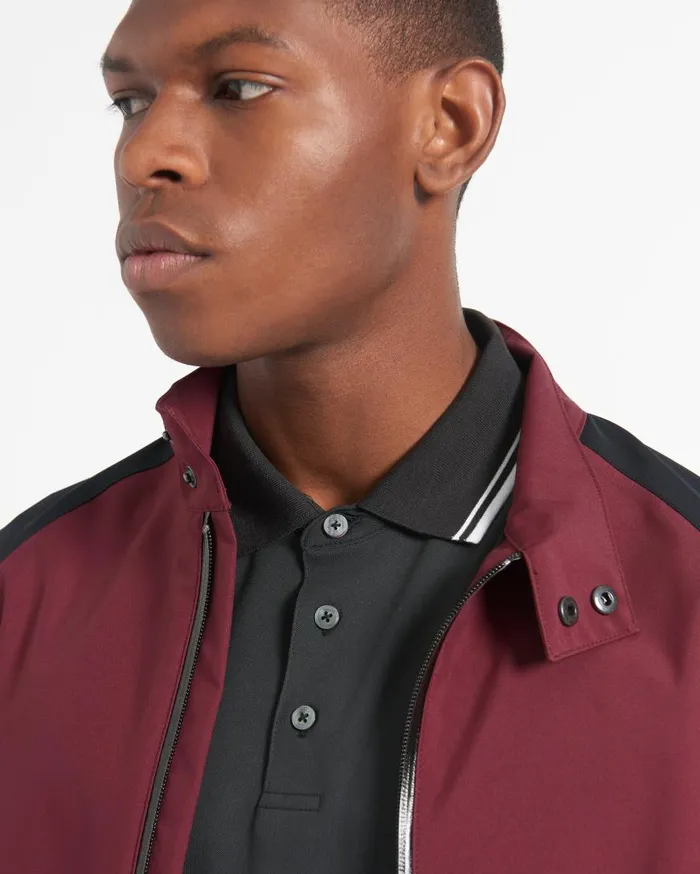Ben Sherman Jackets and Outerwear Men Waterproof Harrington Jacket 8211 Burgundy