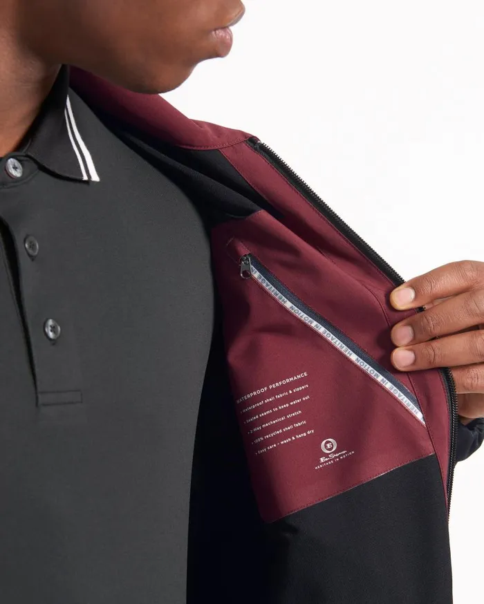 Ben Sherman Jackets and Outerwear Men Waterproof Harrington Jacket 8211 Burgundy