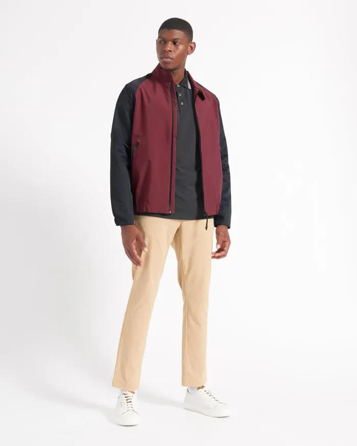 Ben Sherman Jackets and Outerwear Men Waterproof Harrington Jacket 8211 Burgundy