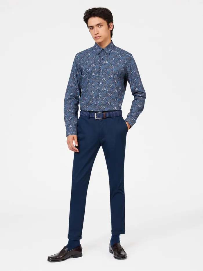 Ben Sherman Long Sleeve Shirts Men Art Nouveau Floral Print Shirt Ben Sherman Long Sleeve Shirts Men Art Nouveau Floral Print Shirt