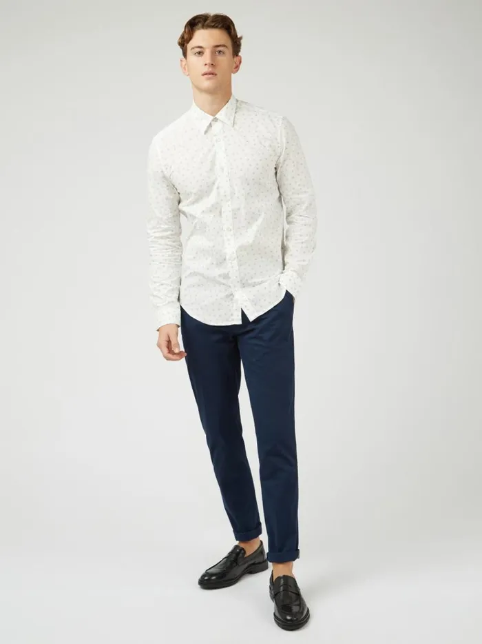 Ben Sherman Long Sleeve Shirts Men Scattered Spot Print LongSleeve Shirt 8211 Ivory Ben Sherman Long Sleeve Shirts Men Scattered Spot Print LongSleeve Shirt 8211 Ivory
