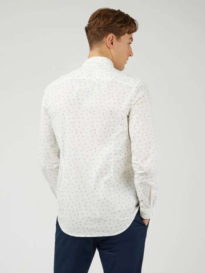 Ben Sherman Long Sleeve Shirts Men Scattered Spot Print LongSleeve Shirt 8211 Ivory Ben Sherman Long Sleeve Shirts Men Scattered Spot Print LongSleeve Shirt 8211 Ivory