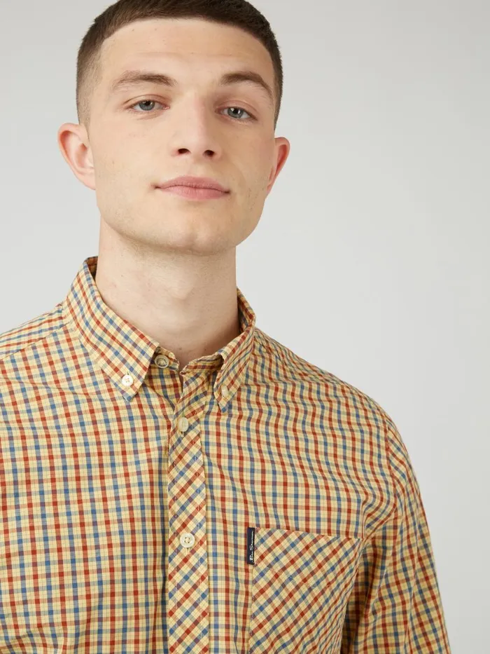 Ben Sherman Long Sleeve Shirts Men Signature House Check LongSleeve Shirt 8211 Lemon Ben Sherman Long Sleeve Shirts Men Signature House Check LongSleeve Shirt 8211 Lemon