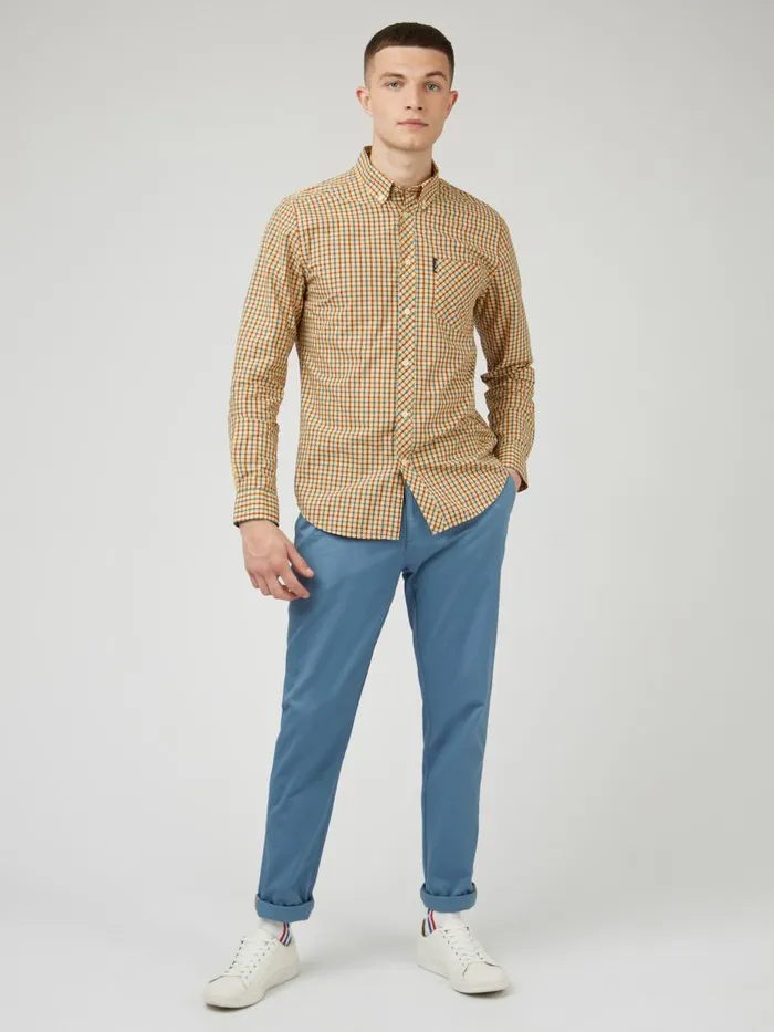 Ben Sherman Long Sleeve Shirts Men Signature House Check LongSleeve Shirt 8211 Lemon Ben Sherman Long Sleeve Shirts Men Signature House Check LongSleeve Shirt 8211 Lemon