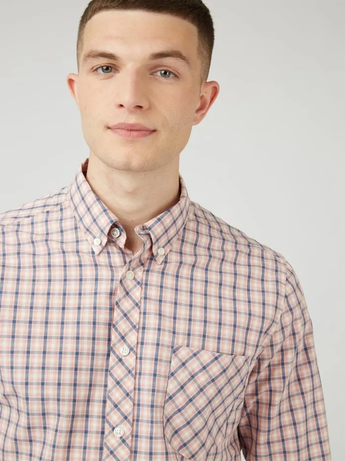 Ben Sherman Long Sleeve Shirts Men Signature House Check LongSleeve Shirt 8211 Light Pink Ben Sherman Long Sleeve Shirts Men Signature House Check LongSleeve Shirt 8211 Light Pink